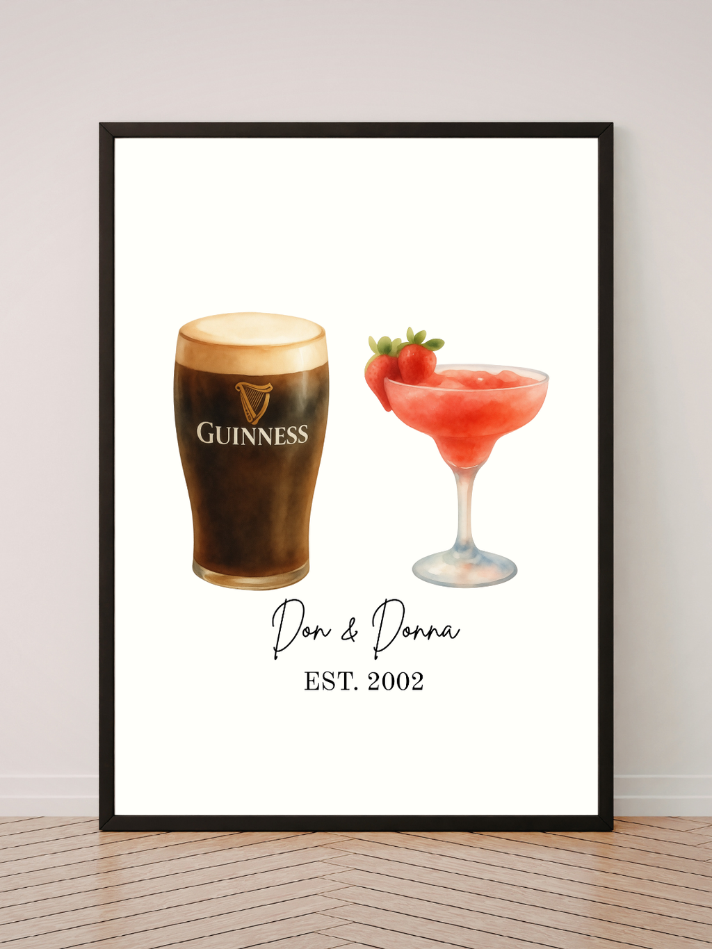 The Perfect Pair | Personalised Drinks Prints