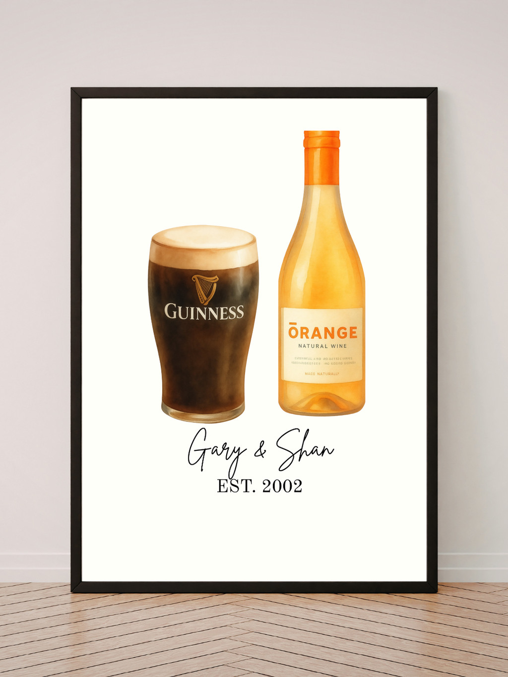The Perfect Pair | Personalised Drinks Prints