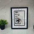 30 Things We Love About You | Personalised Keepsake Gift