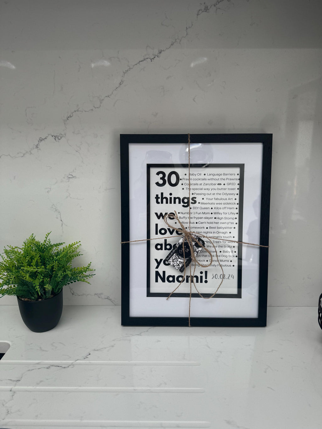 30 Things We Love About You | Personalised Keepsake Gift