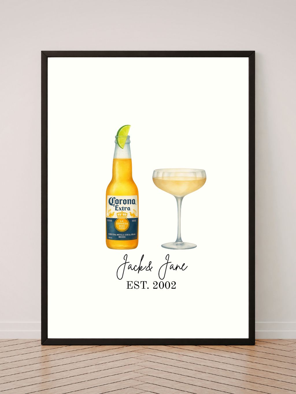 The Perfect Pair | Personalised Drinks Prints