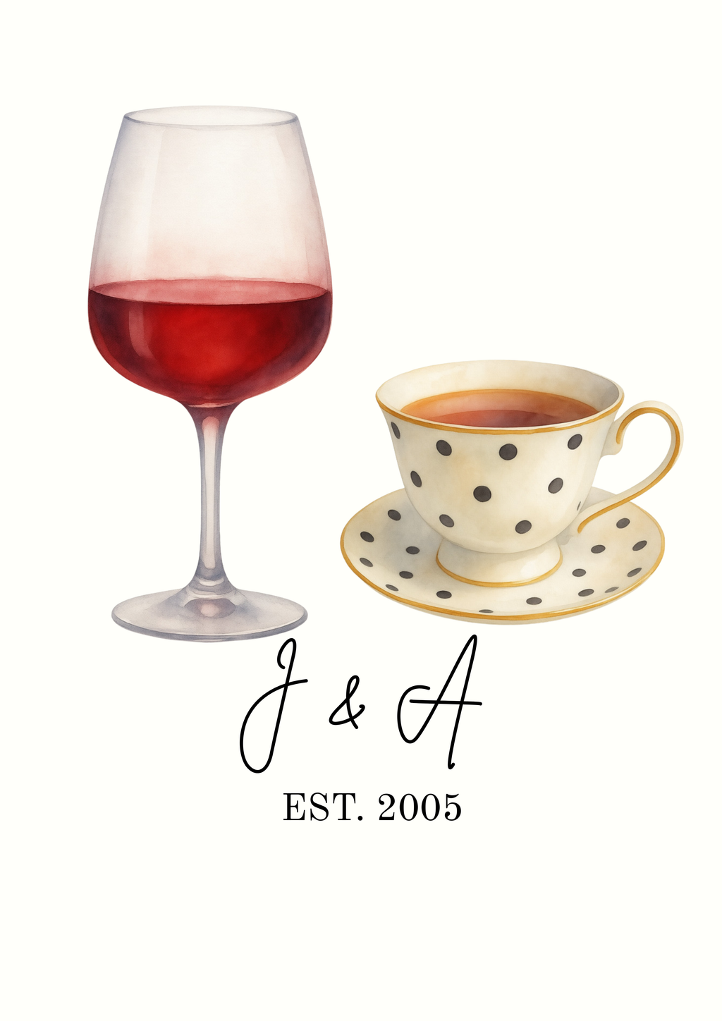 The Perfect Pair | Personalised Drinks Prints